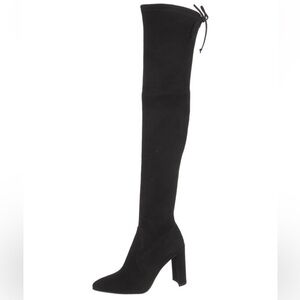 Stuart Weitzman Black Over-the-Knee Suede Block Heel Boots